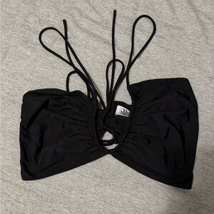 Tiger Mist Black Crop Top